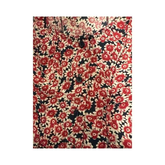 NWT Free People Corset Lace Up Mini Dress Red Floral S - Picture 9 of 9